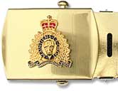 BRASS BUCKLE WITH BELT/RCMP CREST