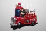 Fire Truck With Dog Fridge Magnet