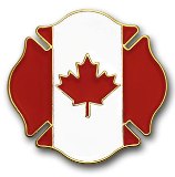 Maltese Cross Canadian Flag Tie Tack